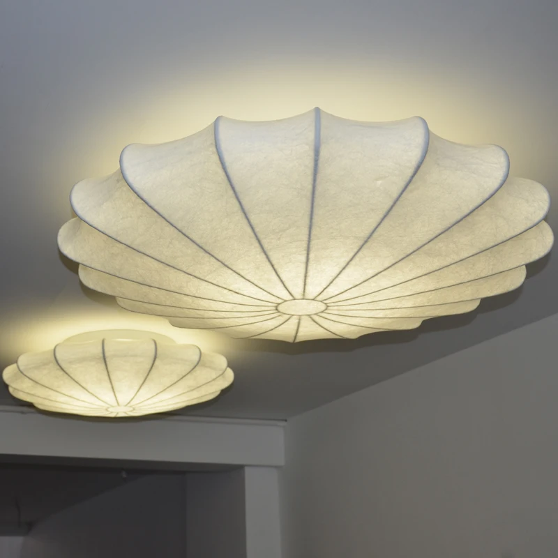 

Nordic Chinese silk ceiling light bedroom light American creative living room study lamp European style dome light ZA ZS100