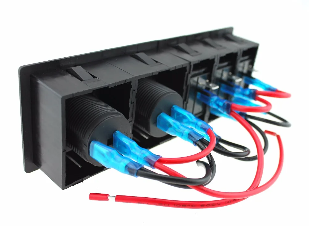 IZTOSS DC 12 V/24 V светодиодный цифровой 3.1A двойной USB автомобильная USB зарядка с Рычажные тумблерные переключатели перемычки и Держатель корпуса