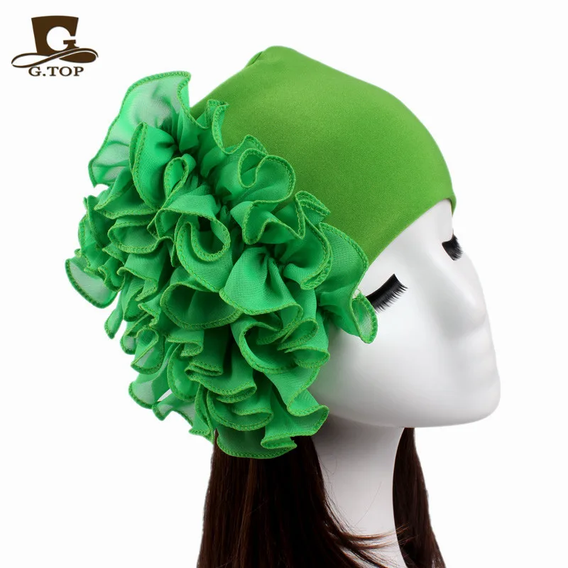 

New Women Chiffon Flower Chemo Beanie Hat Turban Cap For Cancer Patients Ladies Bandanas