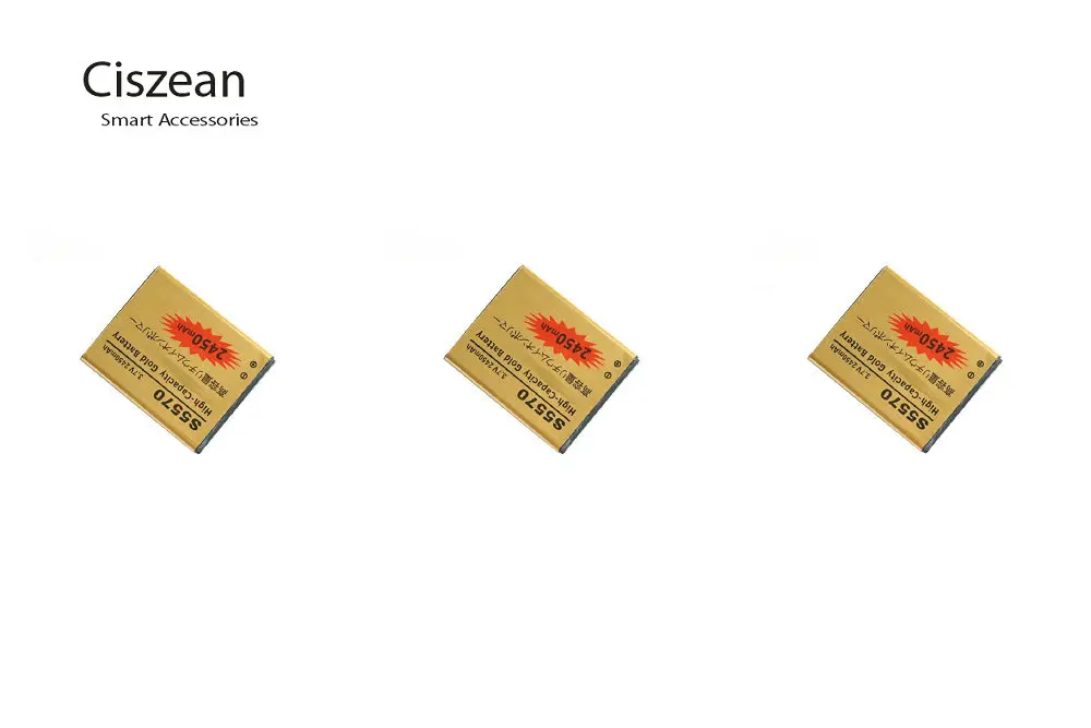 3 шт./лот 2450 мАч EB494353VA/U EB494353VABSTD Золотой Сменный аккумулятор для Samsung Galaxy S Mini S5750/E