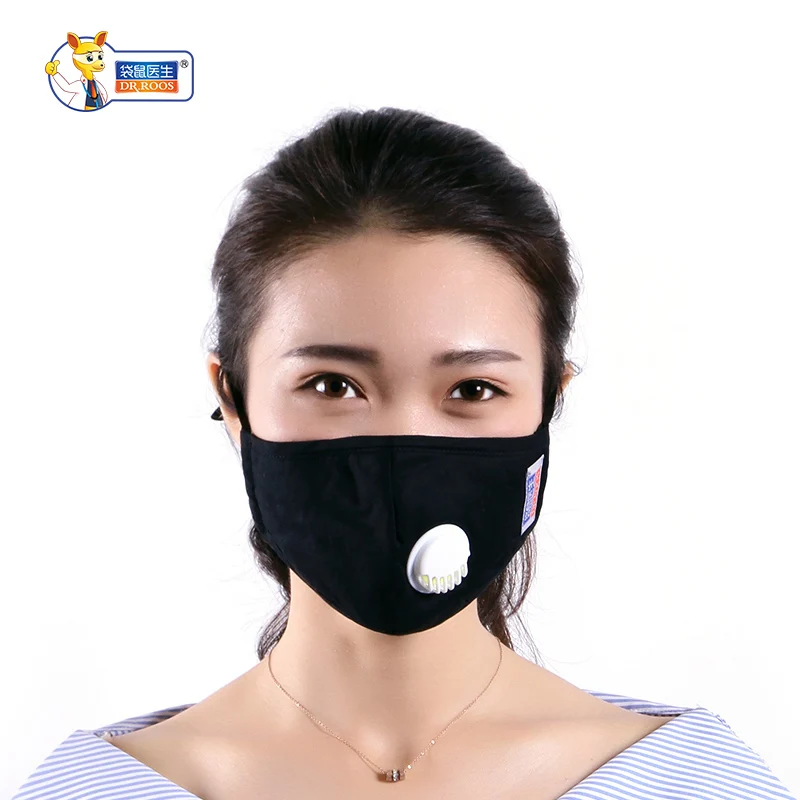 

1pc/boxAnti Pollution Mask Dust Respirator Washable Reusable Masks Cotton Unisex Mouth Muffle for Allergy/Asthma/Travel/ Cycling