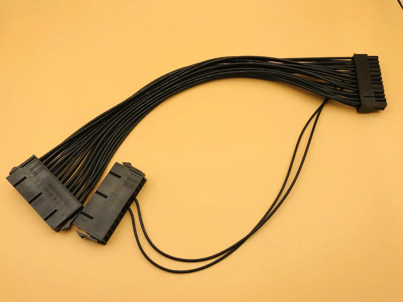 ATX 24 Pin Mining 30cm Dual PSU Power Supply Extension Cable for Computer Adaptor Cable Connector for Miner Mining 24Pin 20+4pin