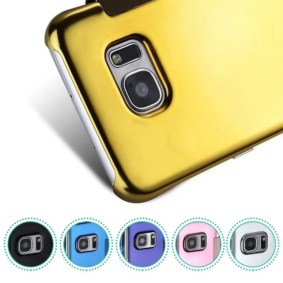 

8 Pcs Protective Cover Smart Mirror Surface Intelligent Auto Sleep Awake Flip Type Mobile Phone Case Holder for S7edge/G9350