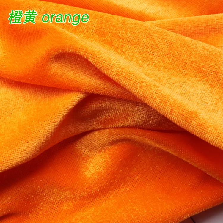 Orange Silk Velvet Fabric Velour Fabric Pleuche Fabric Table Cloth