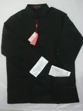 Free Shipping Black Chinese Men’s Linen Kung Fu Jacket Coat Size S M L XL XXL XXXL 2973-4