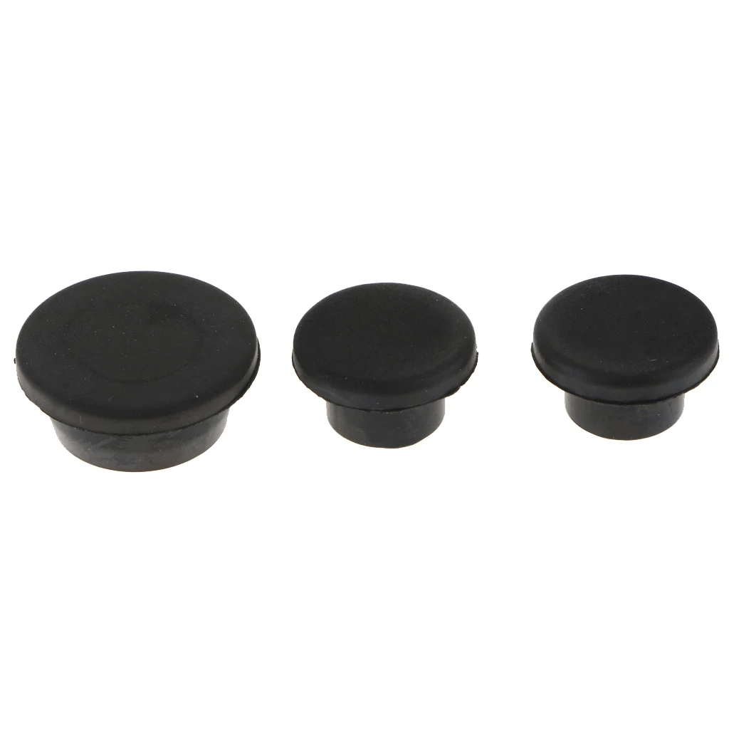 3PCS RUBBER TAILGATE PLUG SET SPARE TIRE CARRIER DELETE FOR JEEP JK WRANGLER