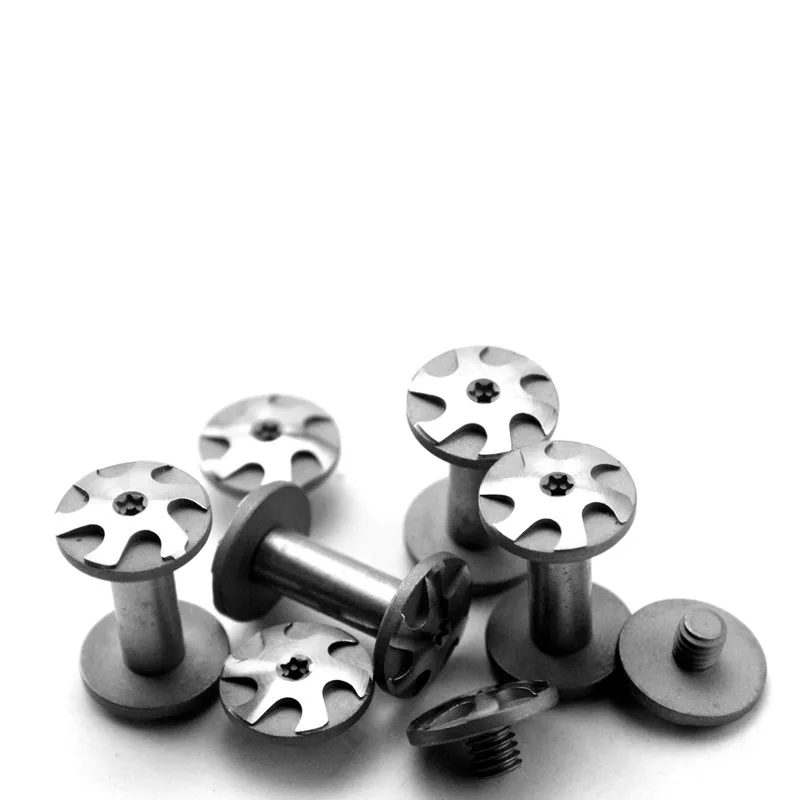 2Pcs DIY Knife Handle M4 Screws Material Fastening American Style Five pointed Star Rivet 0.57