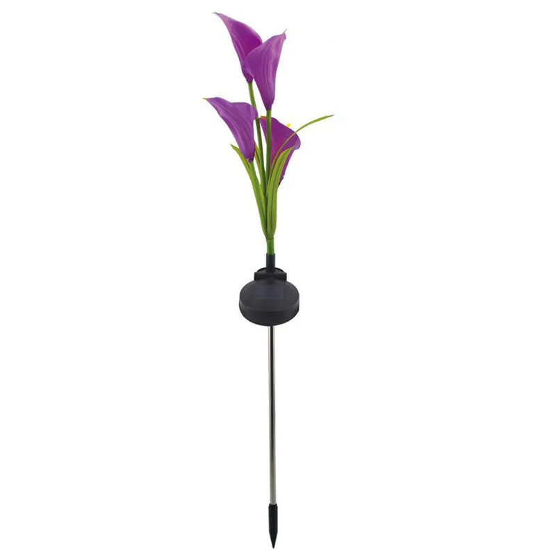 2Pcs Solar Garden Flower Lights Multi-Color Calla lily Flower Light Outdoor Decoration Home Decoration Lamparas 35FY2205