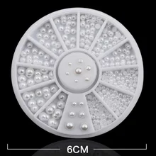 1 колесо смешанного размера белые камни Стразы для ногтей DIY Маникюр 3D жемчужины для дизайна ногтей украшения Красота камни для ногтей для маникюра ZP