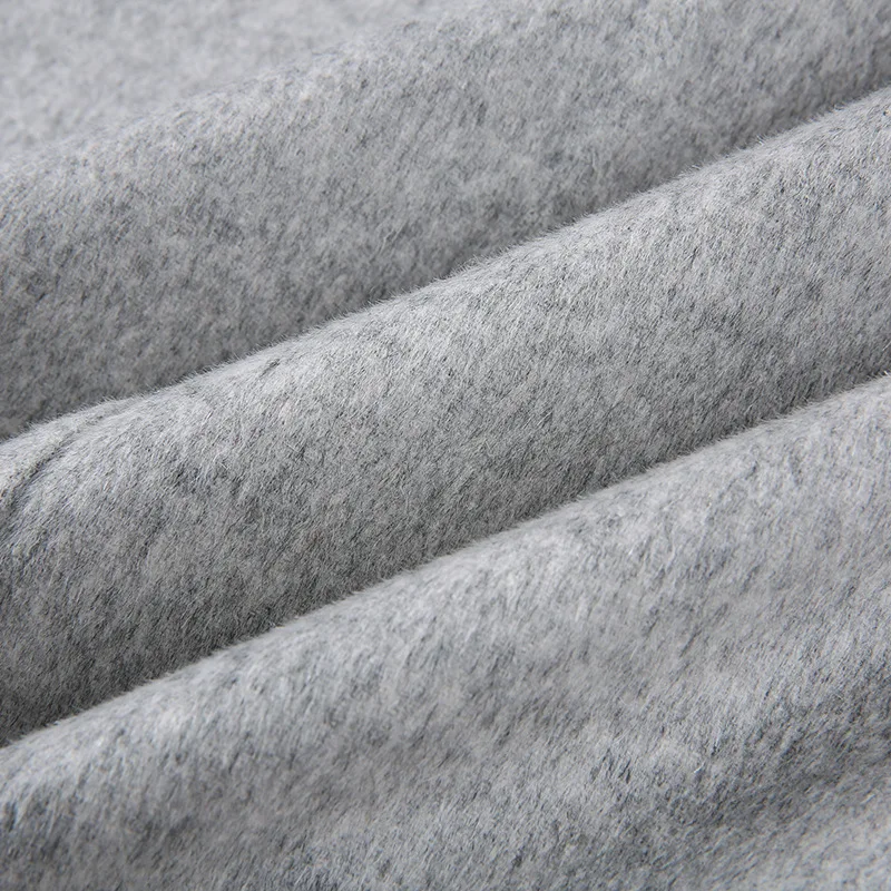 Gray Manteau Automne Chaud Du De Laine Nouvelle Europe Longue Cachemire D'hiver Des Haute amp; Veste Mode Et Dame Amérique Femmes Revers Duplex Qualité q87BrnPq