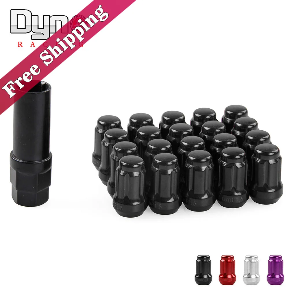 DYNO 20pc 12x1.5 spline Lug Nuts with Key Cone Seat Long Closed Endin