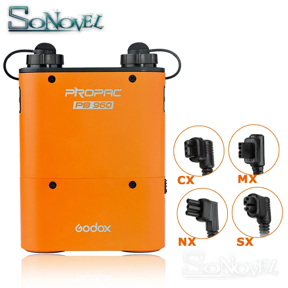 

Godox PB960 Orange Dual Output Flash Speedlite Power Battery Pack 4500mAh for Canon Yongnuo Godox Nikon Sony Metz