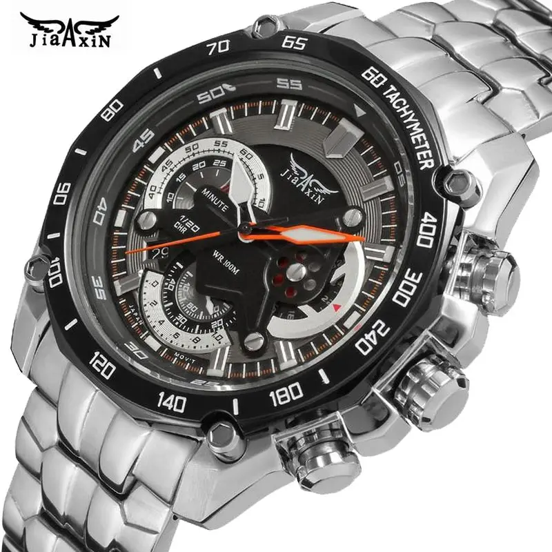 

JiaAxin New Waterproof Quartz Watch Men Top Brand Luxury Watches Men Stainless Steel Complicated Watch Silver Sport Men Watch