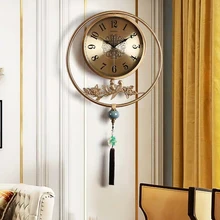 Новая классическая Бытовая Мода, креативная личность, часы для гостиной, металлические часы в европейском стиле, Современные Простые кварцевые часы