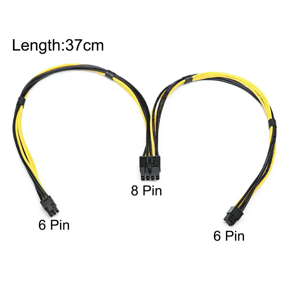 For Mac Pro Video Card Graphics Card 18AWG Dual Mini 6 Pin To 8 Pin Male PCI-E Power Cord Power Extend Cable Miner Mining Wire