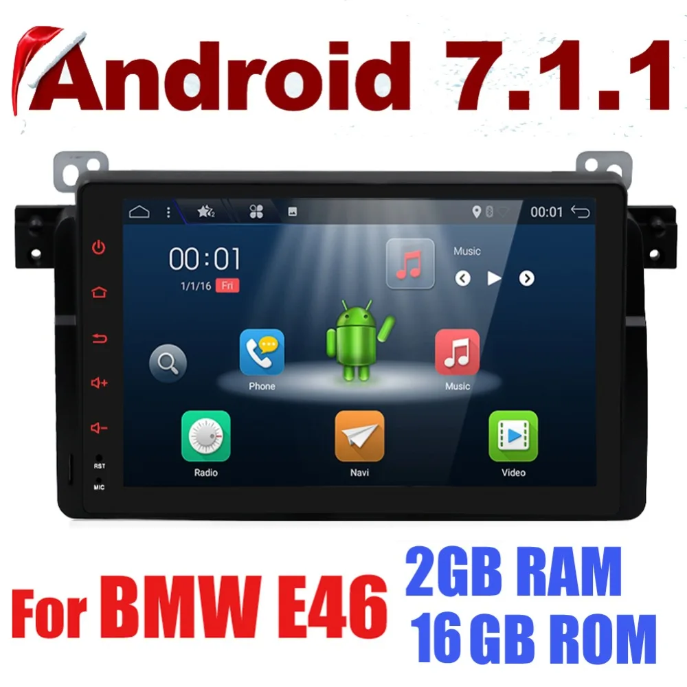 

Android 7.1 Car Stereo For BMW E46 car multimedia android Radio Stereo GPS Navigation Quad Core Bluetooth WIFI Radio