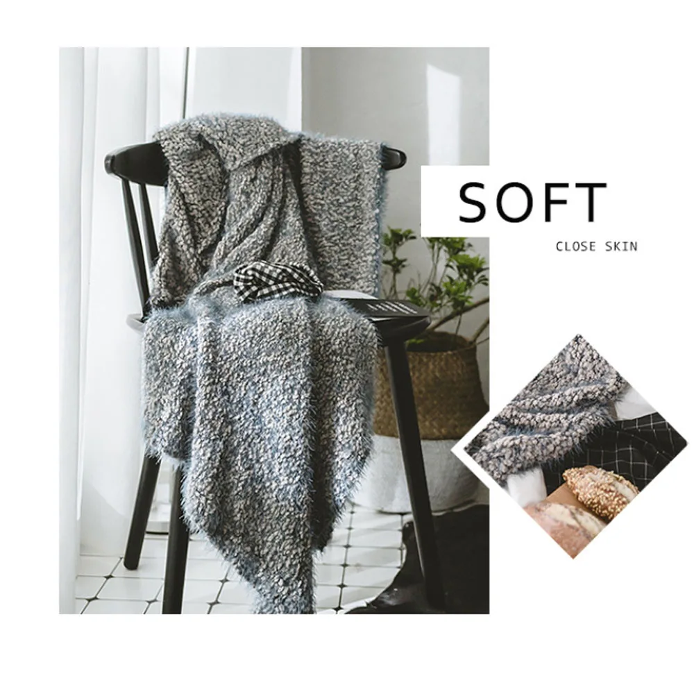 

Nordic Handmade knitted Throw Good Quality Home Textile Air Room Autumn/Winter Use Warm Soft Bedsheet blanket Kids Adult Baby