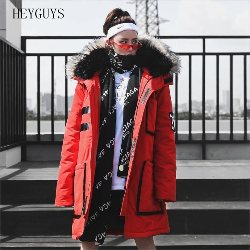 HEYGUYS Winter Warm New Men's Cotton Clothing Fashion Hip Hop Thick Warm Cotton Jacket Large Size Warm Coat US Size S M L XL XXL