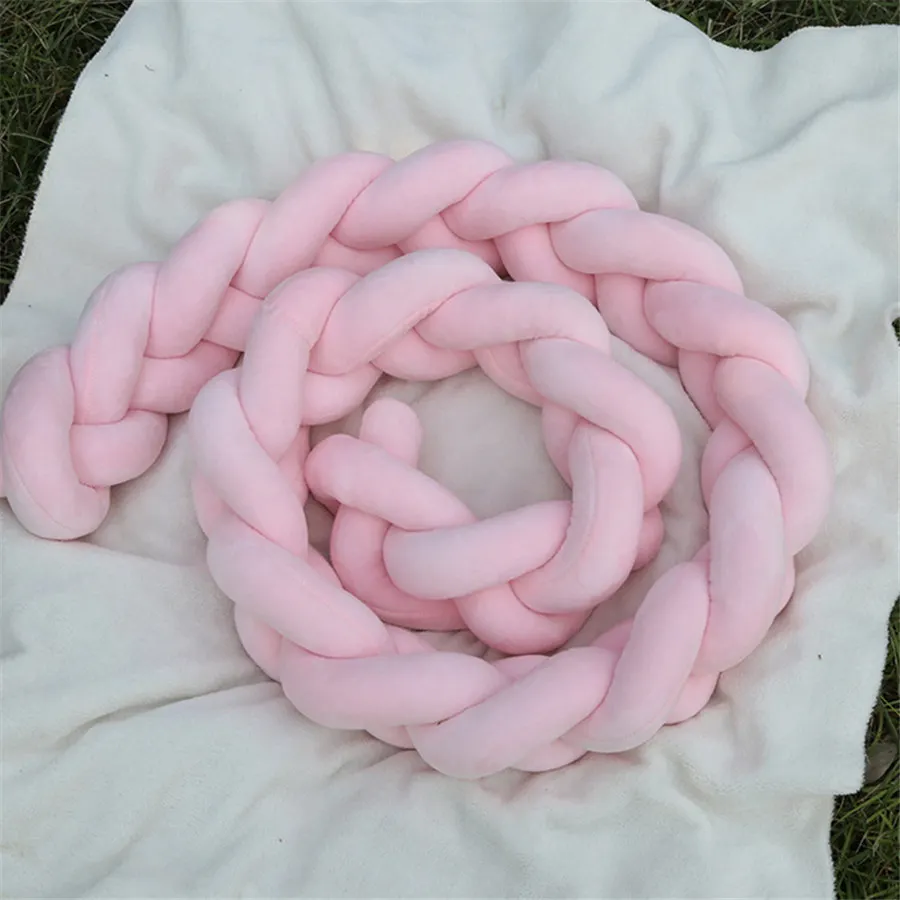 INS, подушка в скандинавском стиле с узелком, ручная работа, полосатая тканая подушка, детские мягкие игрушки, детская плетеная кроватка, декоративные подушки - Цвет: pink