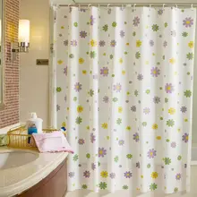 New Shell Starfish Bathroom Waterproof Mildew Proof Shower Curtain With 12pcs Curtain Hooks Rings 180cm