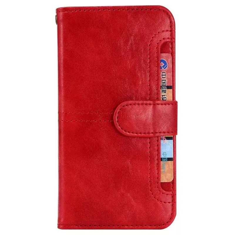 2 в 1 Магнитный чехол-бумажник из искусственной кожи для iPhone XS Max XR X 11 Pro Съемный Телефон чехол для iPhone 8 Plus 8 7 6 6s чехол EEMIA - Цвет: Red