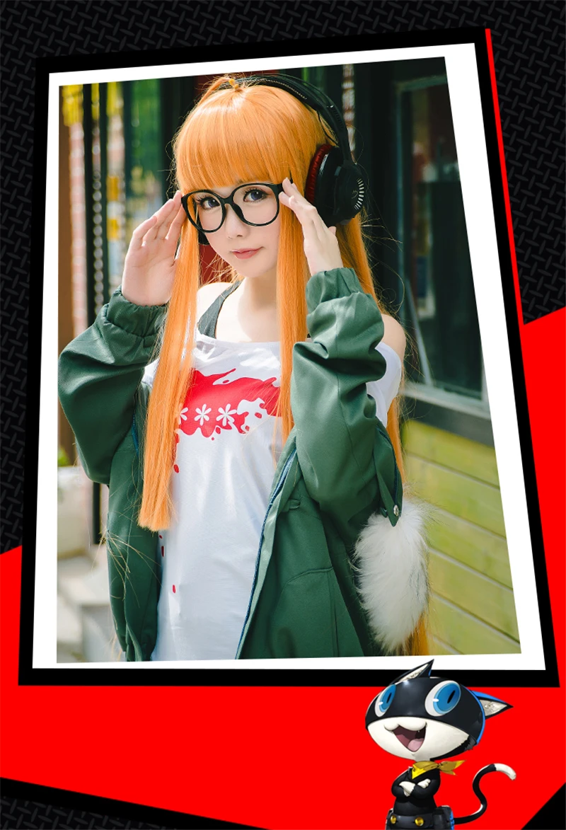 Японские Аниме Persona 5 Косплей Futaba Sakura повседневные костюмы для праздника Костюмы Униформа Костюмы на Хэллоуин пальто+ рубашка+ шорты