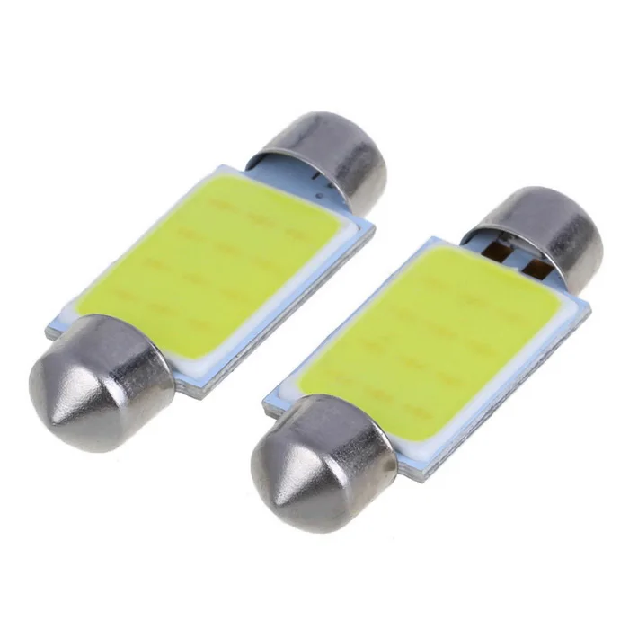 

Festoon 39mm 3W 180lm White 12-COB LED Car License Plate Light (Pair)
