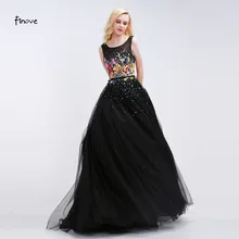 Women Long Black Evening Dress 2017 Sexy Tank Sleeveless Lace Tulle Appliques Ball Gown Formal Prom