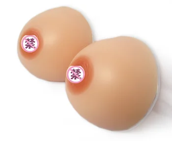 

1800g/Pair/Beige Circular split False Breast Silicone Fake Boobs For Crossdresser