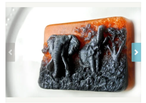 African Elephant Soap mold Silicone Mold Soap Mold Candle