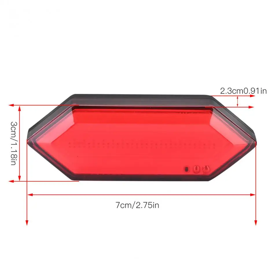 Top Bike Lamp Outdoor Waterproof USB Charging Bike Rear Saddle Lamp Tail Safety Warning Red Light Night Riding Accessory 2