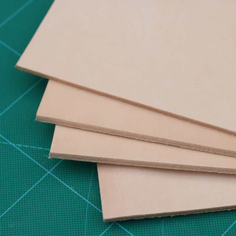 

Italian bark planted soft leather cowhide hand-made leather material four sides straight 3.5 mm multiple size
