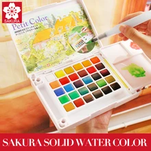 Sakura 18/24/30 Farben Aquarell Malen Box, Tragbare Massivem Petit Aquarell Eingestellt Freien, kunst Zeichnung Malerei Lieferungen