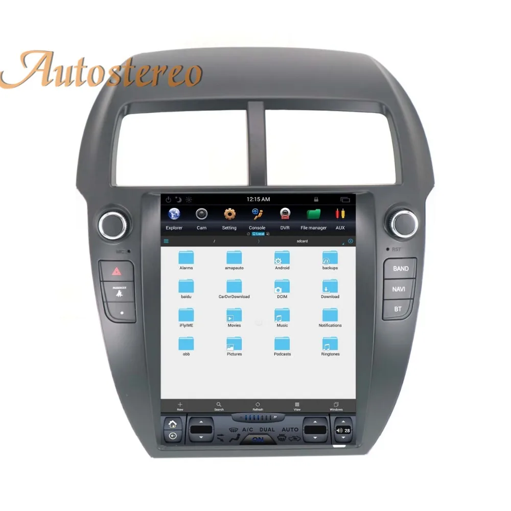 Top Android Tesla style Car Multimedia GPS navigation for MITSUBISHI ASX RVR Outlander Sport 2010-2014 radio tape recorder No DVD 4