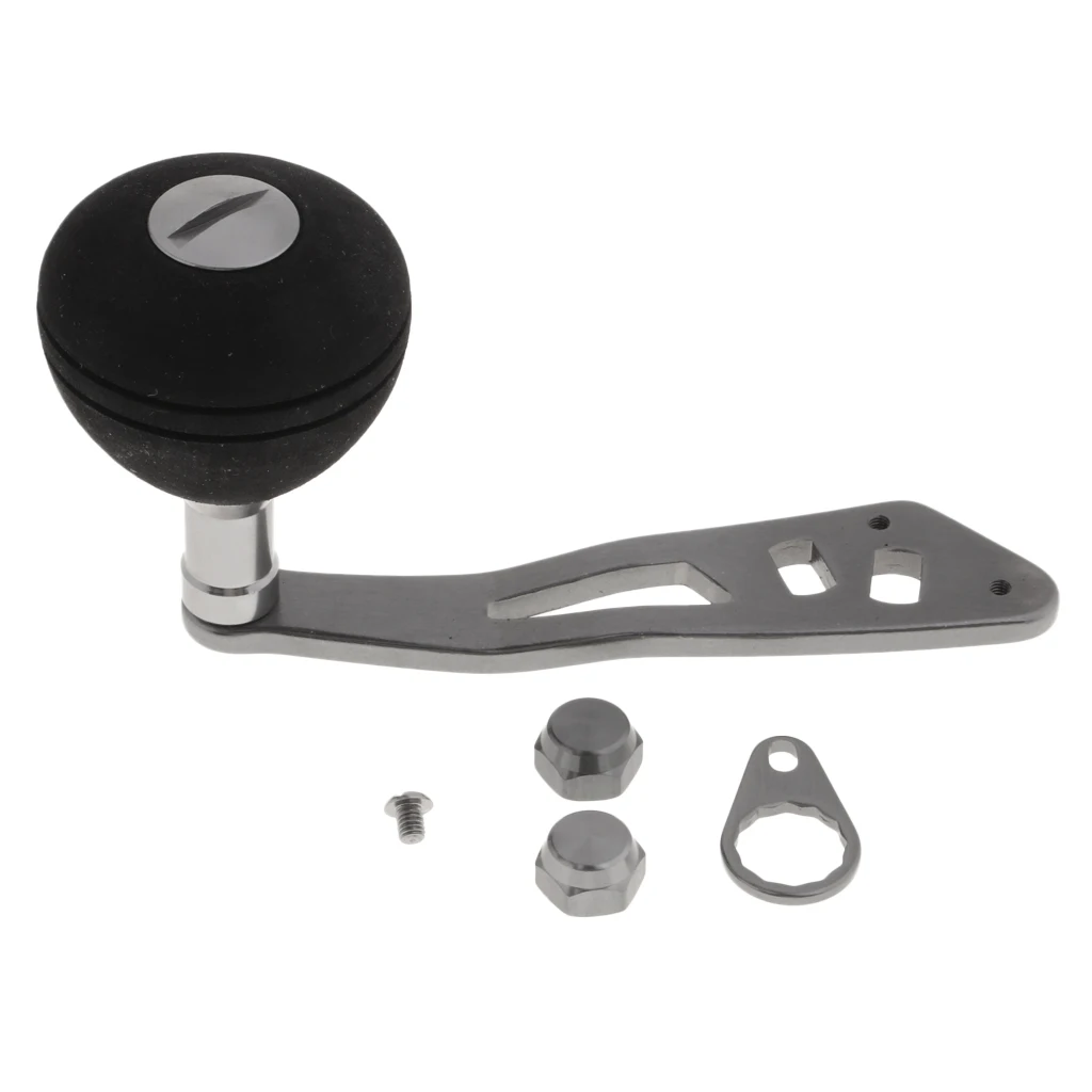 

New Replacement Metal Fishing Reel Handle EVA Knob Accessories for Baitcasting Rocker Arm DIY For Saltwater Freshwater