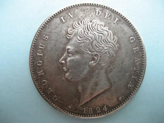 

great britain 1824 1/2 CROWN copy coins
