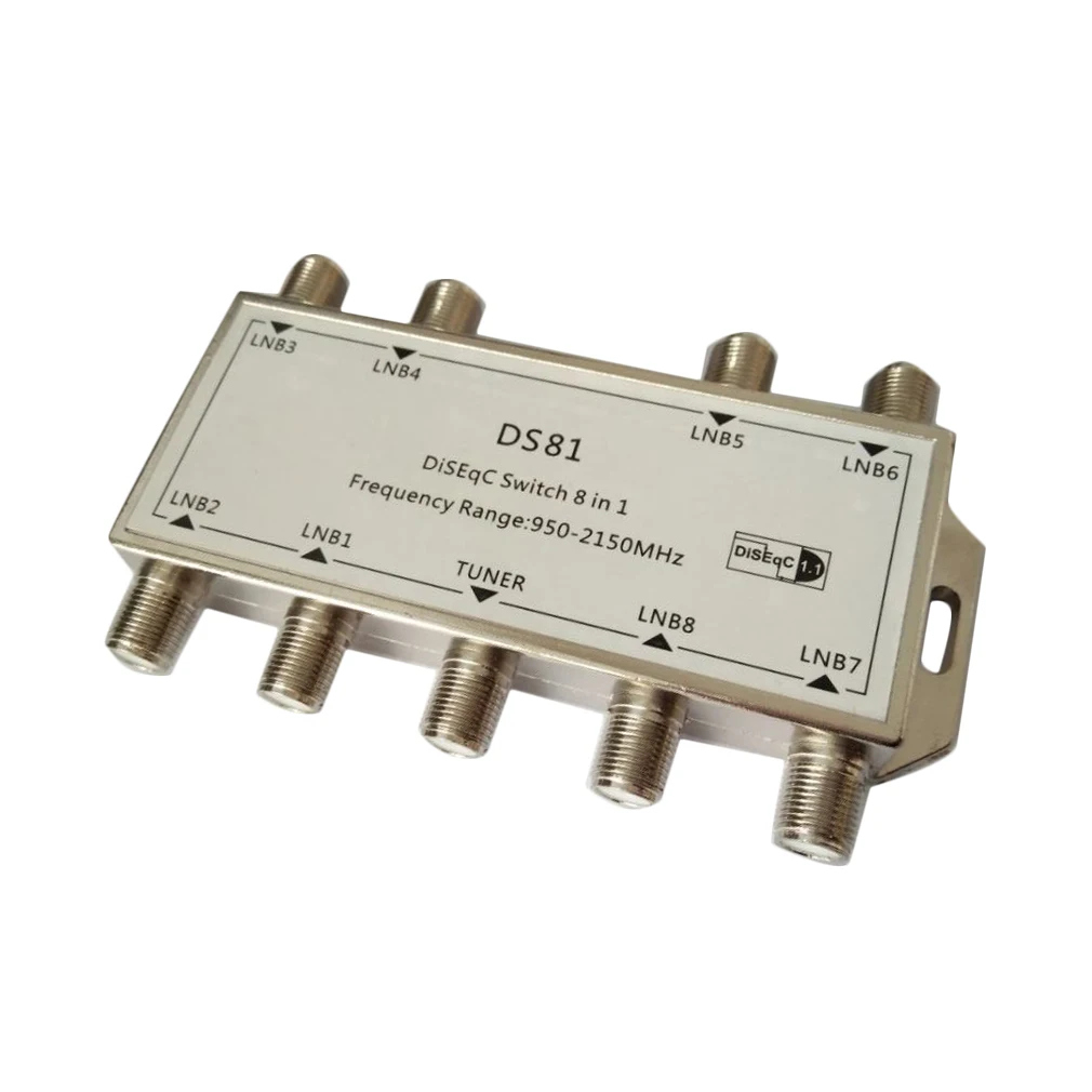 GST 8101 8 in 1 Satellite Signal DiSEqC Switch LNB Receiver Multiswitch Wholesale