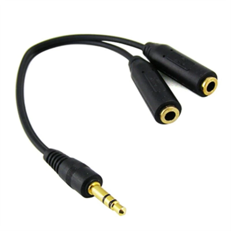 HOT35mmEarphoneHeadphoneAudioSplittingCableLeadCordadapter