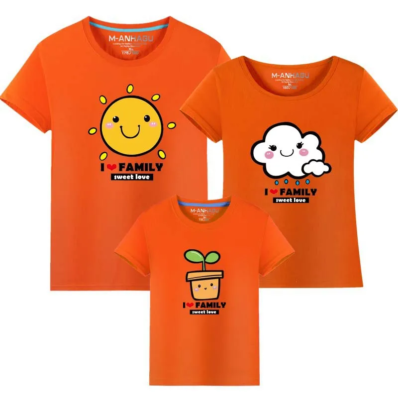 Sharely Sheep Father Son Family Casual Travel Sun T-shirt Matching Outfit Clothes Mom Daughter Family Look t shirt Sets Clothing