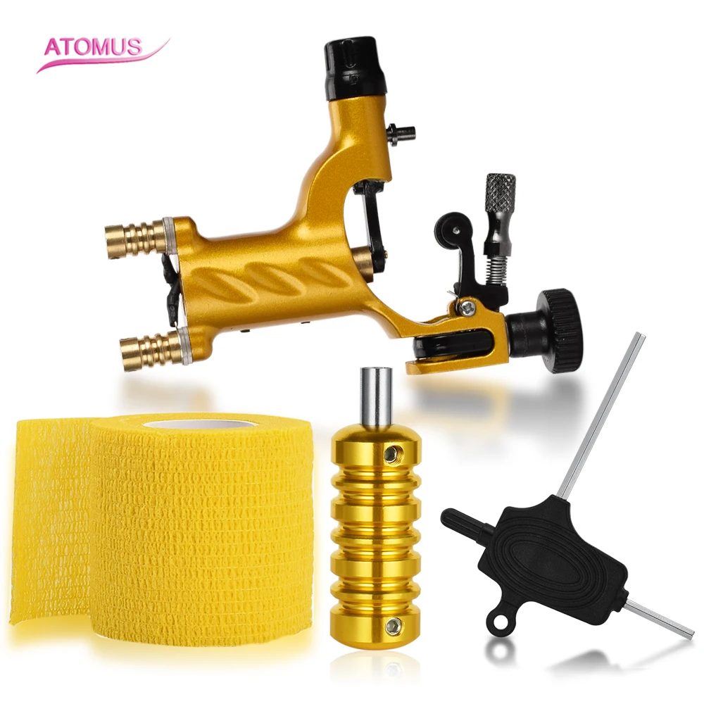 Gold Tattoo Machine Set Professional Tattoo Kit De Tatuagem