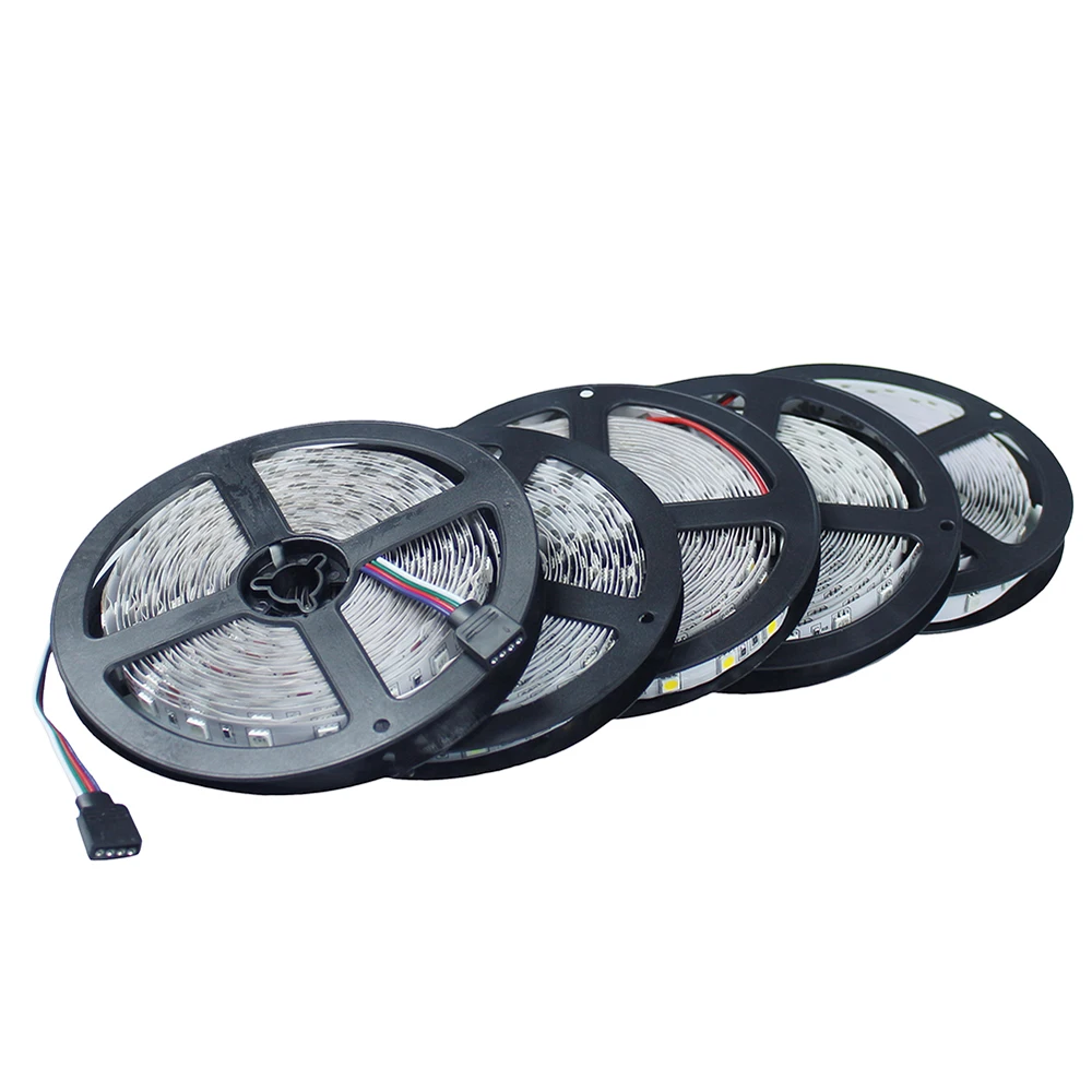 #Best RGB LED Strip Flexible Lights DC 24V SMD 5050 300LED 5M Lampada LED Light Tape Ribbon Lamp Warm White White Blue Red RGB