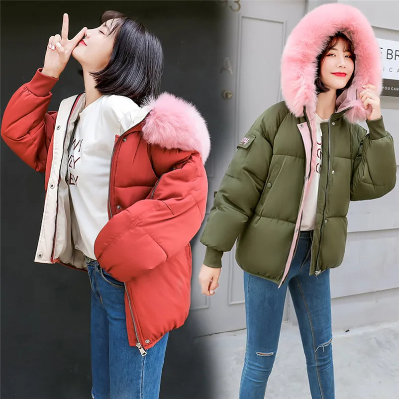 Fashion coats and jackets women winter ladies coats Winter Warm Coat Faux Fur Hooded Thick Slim Jacket Long Overcoat O15#N (14)