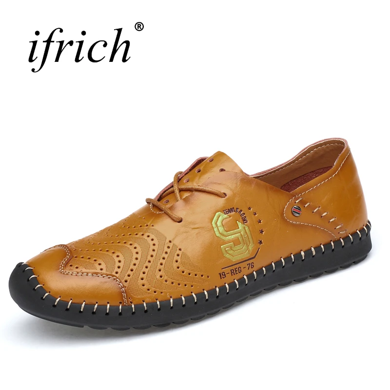 

2018 Spring Summer Casual Flat Footwear Mens Black Brown Male Fashion Shoes Lace Up Mans Casual Footwear Shoes