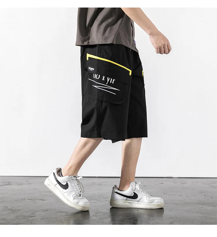 2019 Летний стиль лоскутное мульти накладные карманы мешковатые шорты для женщин ремень пряжки повседневное Короткие штаны мотобрюки