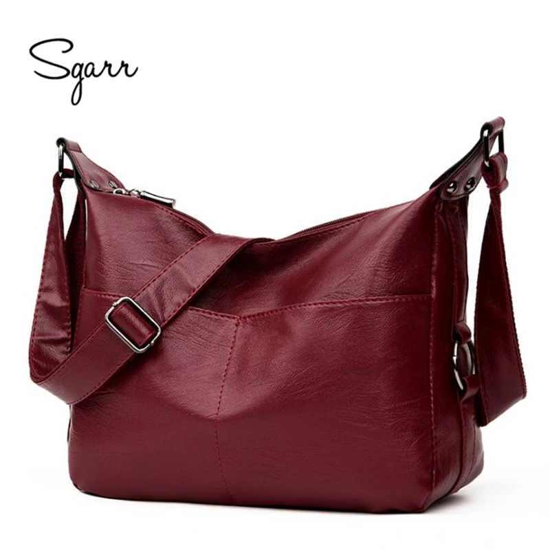 

SGARR Fashion Women Crossbody Bag Luxury Handbags Women Bags Designer Small Bag Women Shoulder Bag Wine Red Black Soft Purse