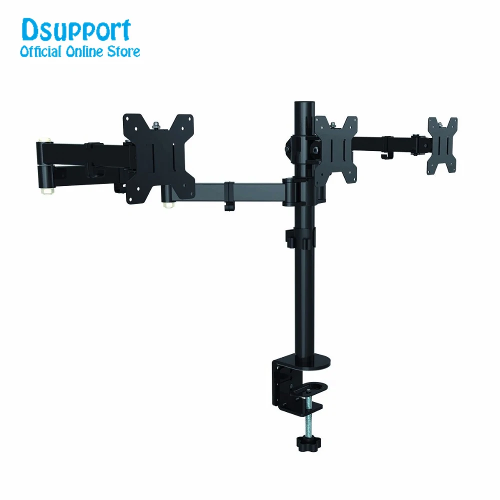 Fully Adjustable Triple Arm Three LCD LED Monitor