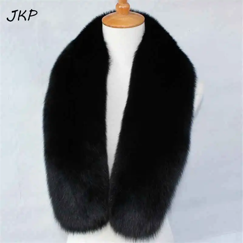 

JKP*2018 new 100% genuine fox fur shawl imported fox fur scarf collar original color wool collar super collar