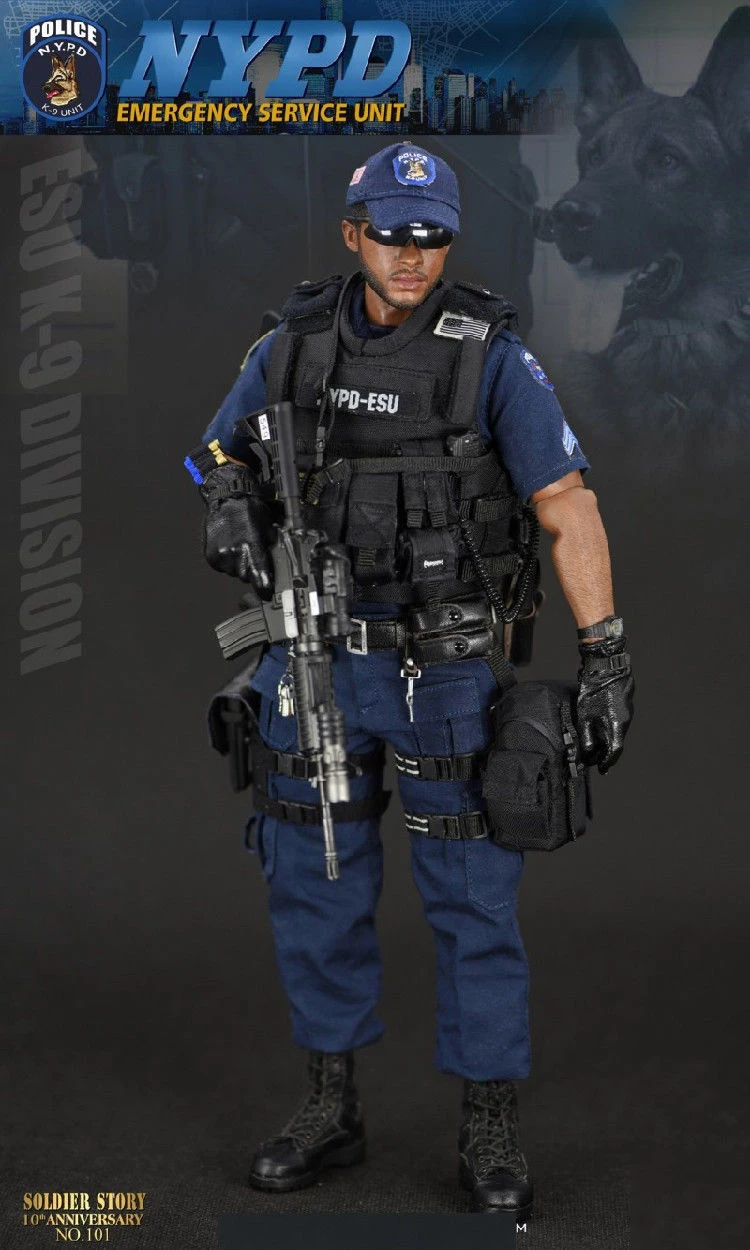 Для коллекции Soldier Story 1/6, NYPD ESU, K-9, Отдел полиции K9, фигурка с полицейской собакой, мужской солдат, фигурка, полный набор