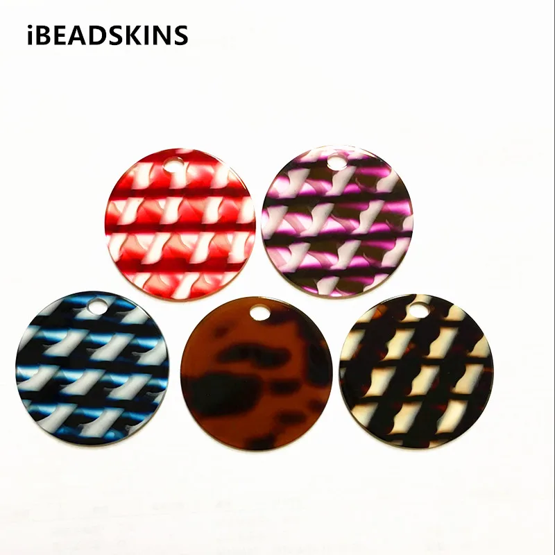 

New arrival! 50mm 50pcs/lot coin-shape acetic acid charms for Earring Findings Jewelry DIY Parts (As shown)