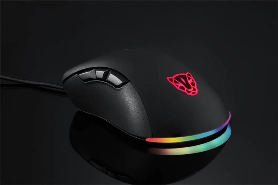Игровая мышь MOTOSPEED V100 геймерская 8 кнопок светодиодный с подсветкой регулируемая